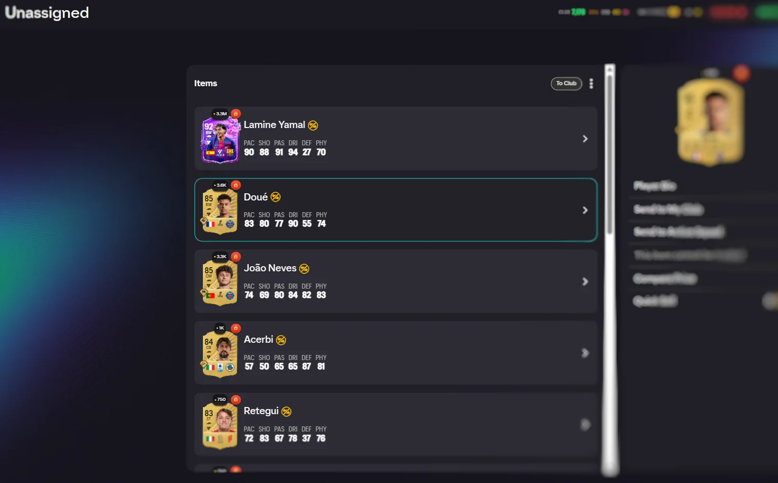 Unassigned non-dupes